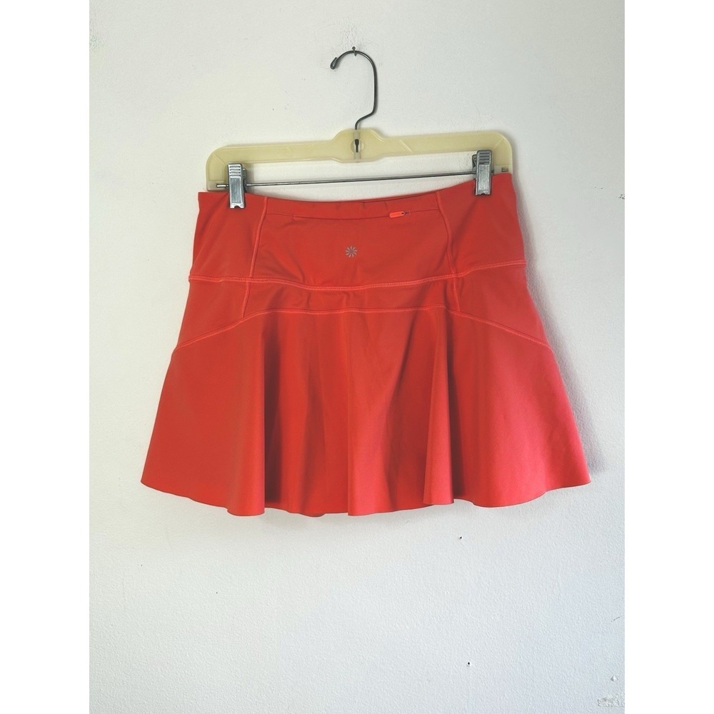 Athleta Ace Jupe Tennis Skort 13.5" Orange Athletic Women Medium Golf Pickleball - Picture 3 of 10